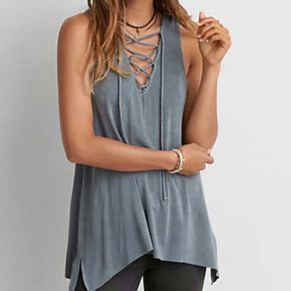 American Eagle Outfitters Tops - ✨✨ Soft & Sexy Lace Up Tank